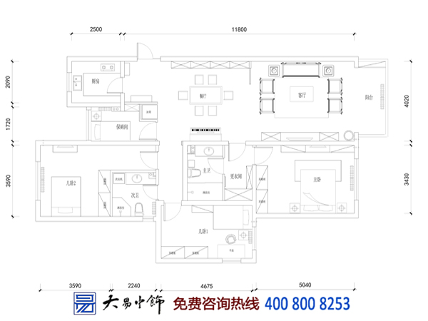 小戶型新中式住宅中式設(shè)計 大氣視覺中式裝修效果