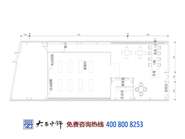 北京五棵松瑜伽館中式設(shè)計裝修效果圖